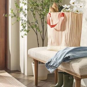 Engineered Stripe Market Tote Orange/Natural Hearth Hand with Magnolia